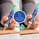 Grout Pen Beige Tile Paint Marker: Waterproof Grout Paint, Tile Grout Colorant and Sealer Pen - Beige, Narrow 5mm Tip (7mL) - 3 Pack