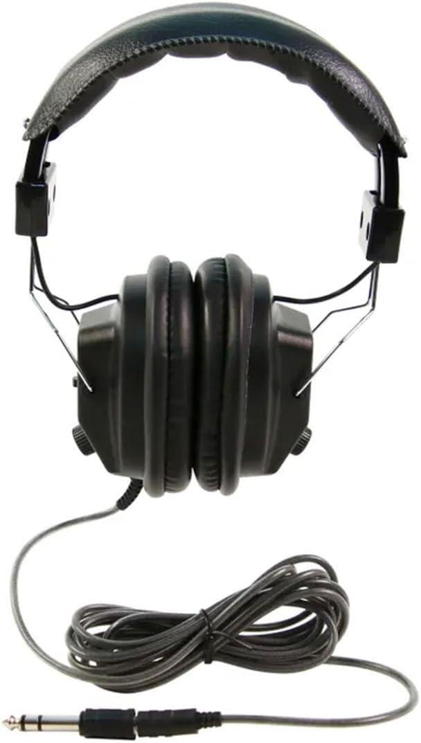 Califone 3068AV Switchable Stereo/Mono Over-Ear Headphones, 3.5mm and Adapter Plug, Black