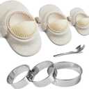 Dumpling Maker, Empanada Maker Press Multiple Size Dumpling Mold Set with Dough Cutter & Stuffing Spoon, Dumpling Maker Kit for Pierogi Gyoza Ravioli Chinese Dumpling, 3 Sizes (4.2"+3"+2.7")