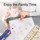 CHDITB Wooden 3D Family Friends Birthday Calendar Wall Hanging(16"x6"), Boho Flowers Botanical Birthday Celebrations Reminder Tracker with Tags, Custom DIY Mother Gifts for Grandma