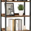 NUMENN Bookshelf, 5 Tier Bookshelves, Home Office Bookcase Shelf Storage Organizer, Free Standing Storage Shelving Unit for Bedroom, Living Room and Home Office, Vintage (5 Tier(wide))