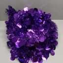 HMASYO 6 FT Pop Up Christmas Tree with 100 LED Lights & Remote, Purple Christmas Tinsel Tree, Collapsible Artificial Pencil Tree for Home Office Party Decor, USB Powered Timer Lights, Easy Assembly