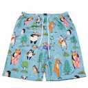 Unisex Casual Drawstring Shorts with Animal Musician Print – Size Large