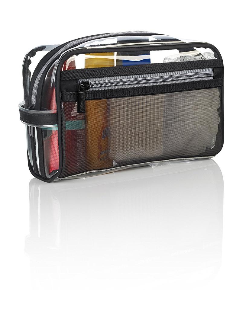 Conair Travel Toiletry Bag for Women and Men, Clear Bag by Travel Smart