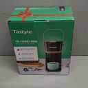 Tastyle Single Serve One Cup Coffee Maker, for K Cups and Grounds, Mini Coffee Maker with Portable Handle, 6 to 12 Oz Brew Size, for Travel, Camping, Office, RV and Dorm, 120V, Black and Gold