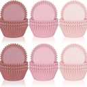 Whaline 600Pcs Dusty Pink Cupcake Liners Dusty Pink Gradient Color Baking Cups Holders Dusty Rose Cupcake Wrappers Muffin Liners for Baby Shower Bridal Shower Wedding Party Supplies