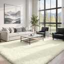8x10 Area Rugs for Living Room Rug: Soft Fluffy Shag Cream White Rugs for Bedroom, Non-Slip Large Fuzzy Plush Rug Indoor Floor Carpet for Nursery Kids Boys Girl Room, Dorm, Playroom, Modern Home Decor