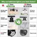 Zarbitta 3-Light Bathroom Light Fixtures, 17.23" Black Modern Vanity Lights with Clear Glass Shade, Bathroom Wall Lamp for Mirror Kitchen Living Room Hallway Cabinet Porch