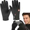 Warm & Touchscreen Gloves, Anti-Slip Thermal Winter Gloves for Men & Women, Windproof Cold Weather, for Motorcycle Riding, Bicycle, Cycling, Hiking & Winter Sport Outdoor Gloves (Large)