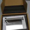 Toilet Paper Holder with Natural Marble Shelf for Bathroom Washroom,Wall Mounted Tissue Holder Suitable for Mega Roll (Brushed Nickel, Middle 7.87 * 4.72 in)