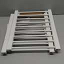 Fldofaves Dog Gate Indoor,18"-45" Extra Wide Metal Short Dog Gate to Step Over, 14" Tall Small Pet Gate with 3 Extension Kits, Pressure Mounted for Doorways & Stairs