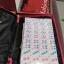 Dogs and Cats Themed Mahjong Tile Set - 160 Acrylic engraved Tiles & American Mahjong Travel Set | Unique Gift for Pet Lovers and Mahjong Enthusiasts | Novelty Animal Themed Game for Family (Red Kit)