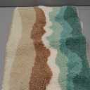 Microfiber Bathroom Rugs, Absorbent Soft Shaggy Carpet Floor Mats for Shower Tub Sink Toilet, Non-Slip Plush Carpet Floor Mats for Living Room Bedroom Kitchen Green24 X 16 Inches