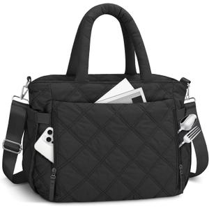 Lunch Bag Lunch Box for Women Adults, Large Capacity Insulated Quilted Puffer Lightweight Leakproof Lunch Tote Bag for women, Reusable Lunch Boxes Cooler Bag for Work Picnic Travel