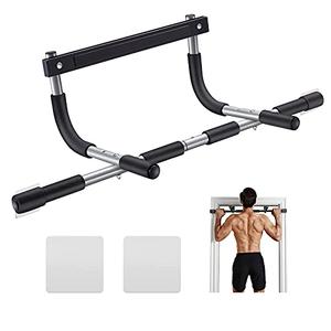 ALLY PEAKS Pull Up Bar Thickened Steel Pipe Super Heavy Duty Steel Frame Upper Workout Bar| Multi-Grip Strength for Doorway | Indoor Chin-Up Bar Fitness Trainer for Home Gym Portable (Silver)