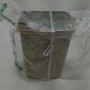 Superio 2.5 Gal Slim Step On Pedal Plastic Trash Can, Waste Bin for Under Desk, Office, Bedroom, Bathroom- 10 Qt, Beige