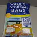 10 Pack Vacuum Storage Bags, Blue Transparent, Airtight Dust Moisture-Proof, Extra Large Capacity, 80% Space Saving Bag, Includes Hand Pump(3 Small/2 Medium/2 Large/2 Jumbo)