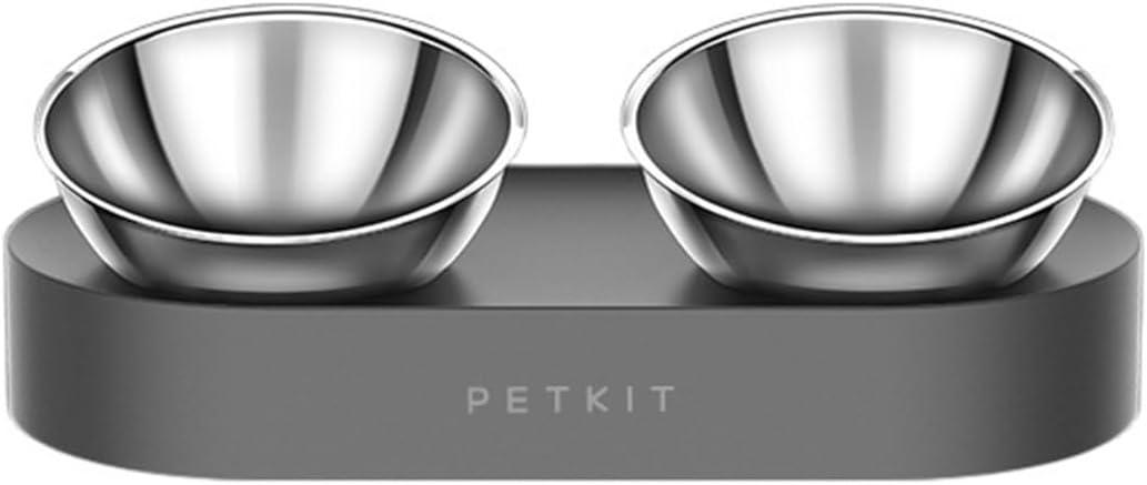 Pet food bowl, pet bowl, pet supplies, cat food bowl, stainless steel cat bowl, cat double bowl adjustable dog feeding bowl, dog and cat food bowl, cat water bowl tilting bowl ( Size : Stainless steel