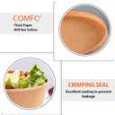 TOPtoper 36Oz 50Pcs Large Paper Bowls with Lids, Disposable Soup Serving Bowls Bulk Party Supplies for Hot/Cold Food, Soup (36 OZ)