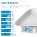 MINDPET-MED Digital Pet Scale for Small Adult Cats and Animals, Measuring Range 0.1oz-33lbs, Accuracy 1g/0.035oz, Units g/kg/lb/oz/tl/ml, Suitable for Kittens, Puppies, Snakes, and Small Dog (Grey)