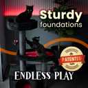 Gothic Cat Tree-Spooky Cat Tree with Coffin Bed,Cat Condo,Thick Scratching Post for Halloween