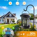Solar Lantern Outdoor Lights with Wall Mount Kit, 2 Pack Upgraded Solar Lanterns Outdoor Waterproof, Hanging Solar Lights for Outside Decorative Yard Patio Path Porch Garden Decor