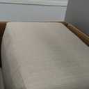 KISLOT Upholstered Dining Chairs with Removable Casters Barrel Side Armchair with Rollers for Diningroom Bedroom Livingroom Reading Room, Linen, 1PCS