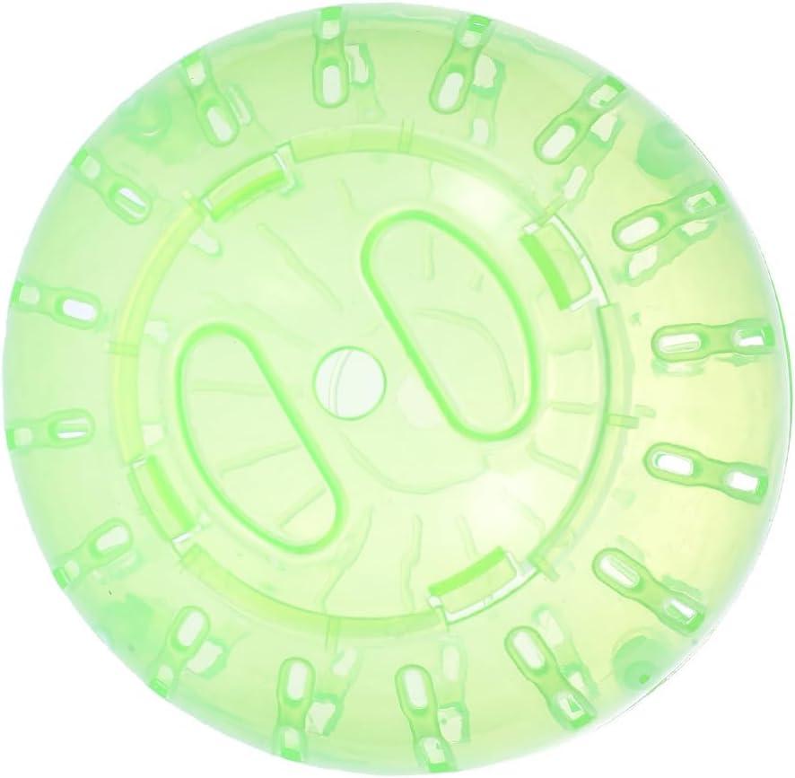 POPETPOP 4 Inch Transparent Hamster Running Ball for Small Pets Exercise Portable Toy for Gerbils Chinchillas Guinea Pigs Indoor Outdoor Play (Green)
