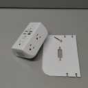 Wall Outlet Extender with Shelf and Night Light, Surge Protector, Wall Mount Charger Multi Plug Expander with 5 AC Outlets and 3 USB A Ports 1 USB C, Wide Space 3-Sided Power Strip Multi Plug Outlets