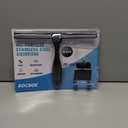 All-Purpose Stainless Steel Shower Squeegee for Shower Glass Door with Adhesive Hook, Bathroom Cleaner Tool Household Window Mirror Squeegee for Glass Doors, Cleaning Tile Wall, Car, 10 inch, Black