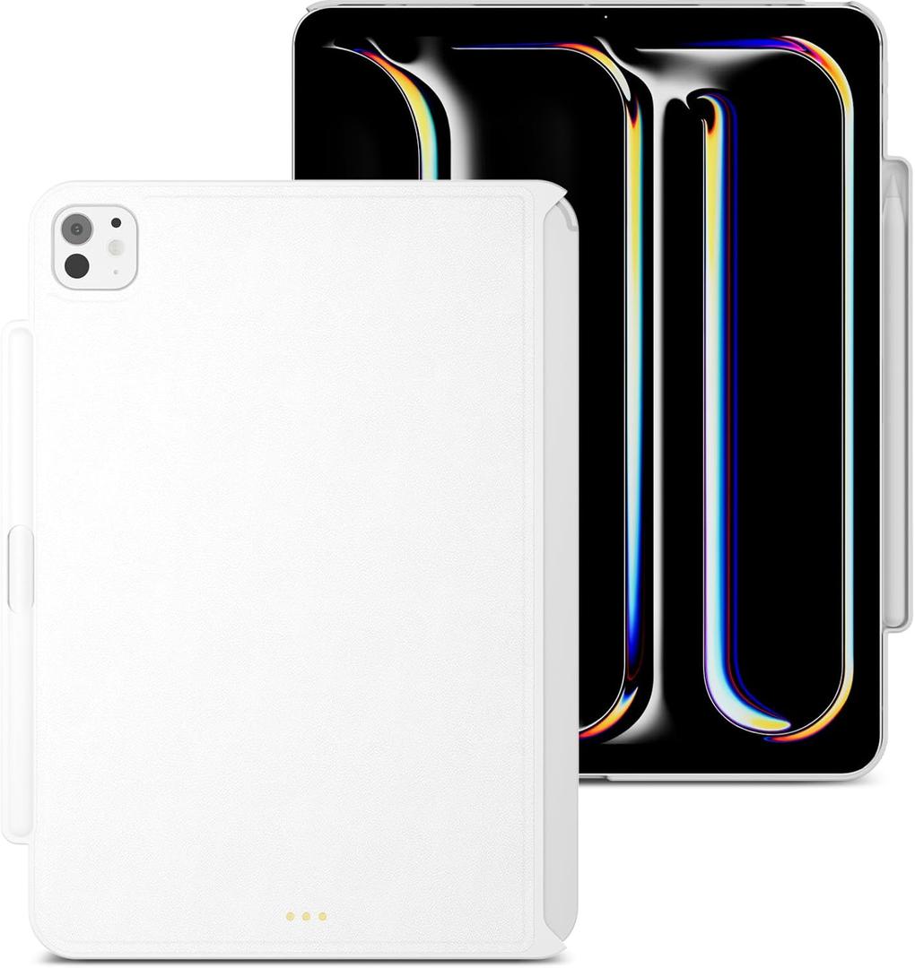 MAGEASY CoverBuddy for 2025/2024 iPad Pro 11" - iPad Pro Case Compatible with Magic Keyboard for iPad Pro (M5/M4), Enhanced Thickness & Heat Dissipation (White 5.0)