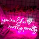 Your Like Really Pretty Neon Signs for Wall Decor, 29.5 * 12.6 Inches Pink Light Up Sign for Wedding, Engagement Decor, Dimmable Party Birthday Bedroom Bar Pub Club Wall Decorations, INSNEnN