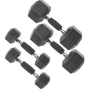 CAP Barbell CAP 50 lbs Coated Dumbbell Set with Comfort handles, 5LBx2, 20lbx2