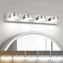 LED Modern Bathroom Lights Fixtures 4 Light 30in Brushed Nickel