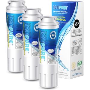 ICEPURE UKF8001 Compatible with Whirlpool EDR4RXD1, 4396395, Maytag UKF8001, UKF8001AXX, EveryDrop Refrigerator Water Filter 4, RFC0900A, UKF8001AXX-200, UKF8001P, 469006, PUR, Puriclean II, Pack of 3