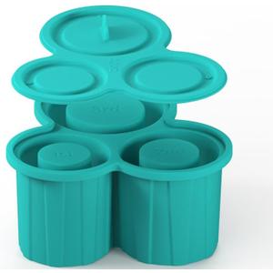Hernandez Bro's Silicone Ice Cube Tray with lid, Ice Mold For Stanley Cup, Suitable for 40 Ounces, Easy Release Mold for Stanley Cups Cocktails (Cyan), Large, SICT0002