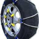 Set Of 2 Steel Cable Snow Chains, Tire Snow Chains For Pickup Truck Tires, Passenger Cars, Suvs And Light Trucks, Z Type, Silver Color Tire Chains For Tires (ALZ-729L)
