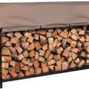 ULTCOVER Waterproof Firewood Racks Cover 8 Feet Heavy Duty Outdoor Logs Holder Stand Cover (Brown)