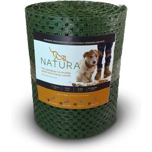 Natura PowerRun 10376807 Outdoor Artificial Grass for Dogs, Turf Grass Patch Blends in with Natural Grass, Keeps Paws and Homes Clean, 1.5 ft. x 15 ft., Green