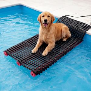 Geetery Dog Water Ramp 35" Lx23 W Dog Pool Ladder Ramp for Dogs up to 200 Lbs Non-Slip Rubber Pet Ladder for Pool Lakes Boats Docks Beaches