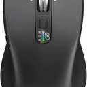 CITLLA Wireless Bluetooth Mouse (USB + BT1 + BT2), Full Size Mouse, 4-Way Scrolling, Multi-Device Silent for Computer, Laptop, iPad, MacBook (Grey)
