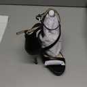 Stiletto Women High Heels: 4.3 Inch Comfortable Heels Prom Party Wedding, Peep Toe Platform Heels, Black White Silver Gold Strappy Heel Sandals, Size 8