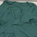 Plus Size Formal Wedding Guest Cocktail Dress for Curvy Women Flutter Sleeve Faux Wrap V Neck Midi Dresses, Size 3XL