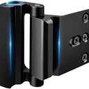 Home Security Door Lock Reinforcement - Child Proof High Security Door Locks with 3" Stop Withstand 800 lbs for Inward Swinging Front Door, Night Kids Safety Metal Flip Deadbolt Latch Defend Home