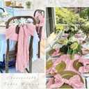 12 Pack Light Pink Cheesecloth Table Runner 17 x 108 Inch Gauze Table Runner Fabric Semi Sheer Cheese Cloth Table Decor Bulk for Rustic Romantic Wedding Baby Shower Table Decoration