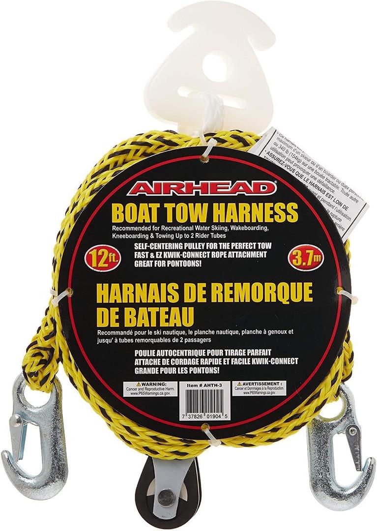 AIRHEAD Heavy Duty Tow Harness (12 Feet, Yellow/Black)