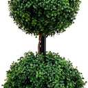 Nearly Natural 4ft. Artificial Triple Ball Boxwood Topiary Tree (Indoor/Outdoor)