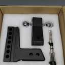 Adjustable Trailer Hitch-Drop Hitch Fits 2.5-Inch Receiver -6" Drop/Rise Tow Hitch with 2" and 2-5/16" Tow Balls-18,500GTW with Double Anti-Theft Pins Locks, Black