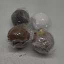 Tigeen 4 Pcs 6" Large Vintage Christmas Ball Ornaments Extra Large Velvet Neutral Rustic Brown Hanging Ornaments 150mm Glitter Earth Tone Winter Balls for Farmhouse Xmas Tree Home Decor(Vintage Style)