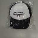 Put It On My Husbands Tab Hat Funny Trucker Hats Adjustable Classic Fishing Cap for Men and Women Black, One Size-Medium